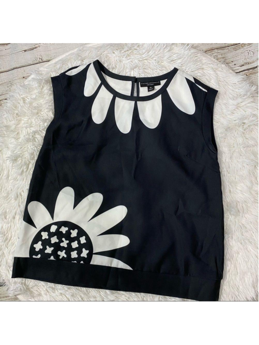 VICTORIA Beckham for Target kids girls daisy black white tank sleeveless